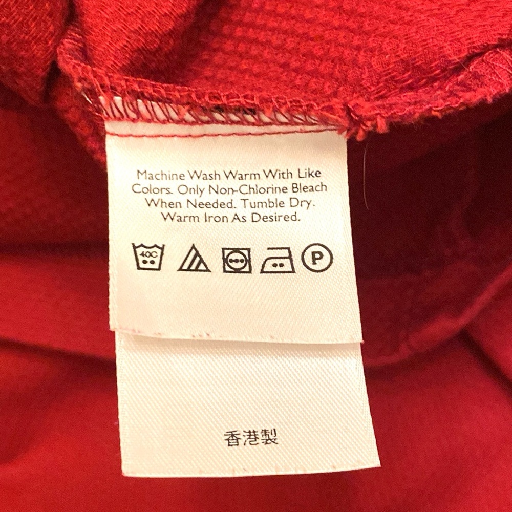 Eddie Bauer Red Textured M Minimalist Coastal Cottagecore Exposed Stitch Dress - Picture 9 of 10
